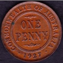 1927 Australia 1 Penny Coin