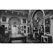 Inveraray Castle Armoury Billiard Table Old Scottish RPC Postcard