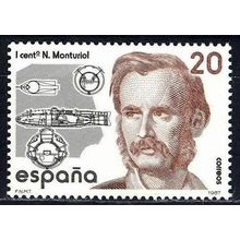 España. 1987. Mi # 2792. Centenary of Narciso Monturiol, Inventor