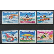 Turks and Caicos Stamps Scott #616 To 624, MNH, 1984 Disney Los Angeles Olympics