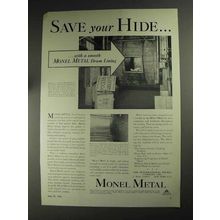 1936 International Nickel Ad - Save Your Hide