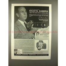 1957 Exakta IIa Camera Ad w/ Jose Ferrer - NICE!!