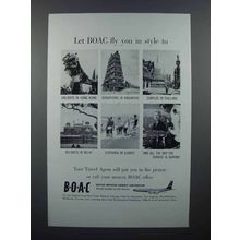 1961 BOAC Airways Ad - Fly You In Style