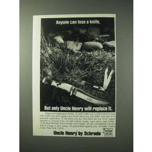 1978 Schrade Uncle Henry Knives Ad - Anyone Can Lose