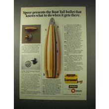 1978 Speer Boat Tail bullet Ad - Knows What To Do