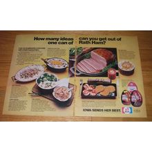 1974 Rath Ham Ad - How many ideas can you get out of one can of Rath Ham