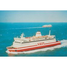 Sally Line Sky Ferry Ferries Advertising Postcard