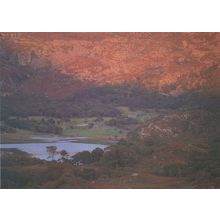 Cwm Bychan At Dusk Sunset Cynfos Yng Ngwm Bychan Welsh Postcard