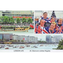 Diamond Jubilee Regatta Boat Race Canal Union Jack London Postcard