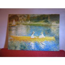 THE SEINE AT ASNIERES, c.1879 by Auguste Renoir used postcard =
