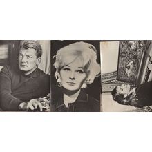 Polish Hollywood Style Film Actors 3x Old Photo Trade Card s