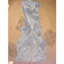 emerson junior size 8 grey soft sleeveless girl hooded jumper