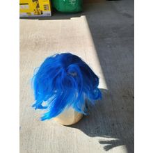 blue wig costume head accessory