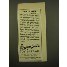 1961 Rappaport's Toy Bazaar Advertisement - Wide Screen