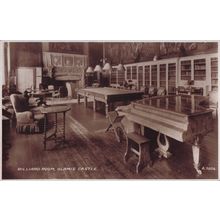 Billiard Room Snooker Table Old Glamis Castle Scottish Postcard