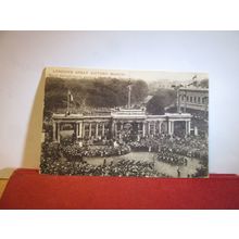 1918 WW1 NAVY VICTORY MARCH, HYDE PARK CORNER, London. unused antique postcard =