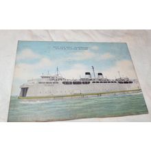 STATE AUTO FERRY VACATIONLAND OF MICHIGAN VINTAGE EARLY 60'S-70'SPOST CARD