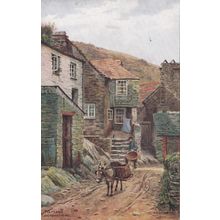 ED 46 POLPERRO -FISHERMANS HOME. A.R. QUINTON. PRINTED POSTCARD