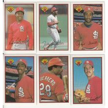 1989 Bowman St. Louis Cardinals team set 18 cards- Ozzie Smith, Guerrero