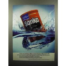 1988 Sanka Coffee Ad - Naturally Decaffeinated