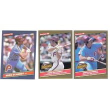 Three 1986 Donruss Mike Schmidt baseball cards – 61, Highlight 4, 36 - Phillies