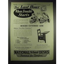 1929 National Chair-Desk No. 31 Ad - Moeser Arm