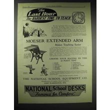 1929 National School Equipment Ad - Combination Desk