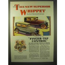 1929 Whippet Car Ad - Finger-Tip Control