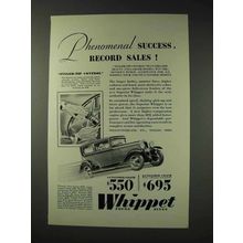1929 Whippet Car Ad - Phenomenal Success