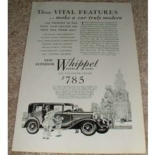 1929 Whippet Six Cylinder Sedan Ad, Modern!!