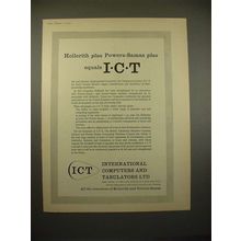 1959 ICT Computer Ad - Hollerith, Powers-Samas