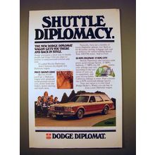 1978 Dodge Diplomat Car Ad - Shuttle Diplomacy!