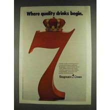 1978 Seagram's 7 Crown Whiskey Ad - Quality Drinks