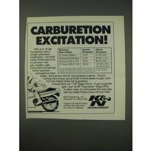 1989 K&N Intake Performance Kit Ad - Carburetion
