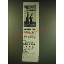 1938 New York State Tourism Ad - Step Out this summer