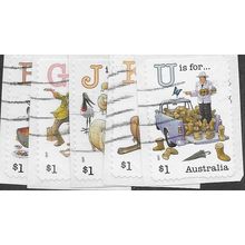 AUS 2017 (SET) (S/A)'FAIR DINKUM ALPHABET'(5v)(ON PAPER)' FINE USED (EBID64-071)