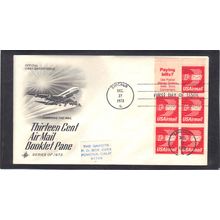 FDC Art Craft C79a 13c Winged Letter Pane/6 (Cachet-Label/A) CV41598