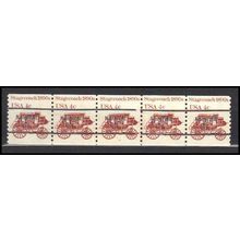 1898Ab 4c Stagecoach Fine MNH Dry Gum PNC 6/5 Line Gap AA0076