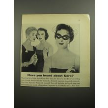 1956 Cora Vermouth Ad - Have you heard about Cora?