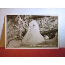 GIANT STALAGMITE, WOOKEY HOLE CAVES, CHEDDAR, SOMERSET postcard RP =