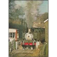 Keighley and Worth Valley Railway 0-6-0T No 72 at Damems - KWVRPS Postcard
