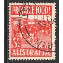 AUSTRALIA 1953: PRODUCE FOOD! - 3½d BUTTER RED USED (G4)