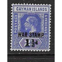 CAYMAN ISLANDS 1917 WAR STAMP SURCHARGE 1½d ON 2½d MINT SG56