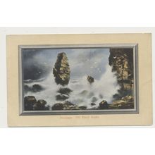 SWANAGE OLD HARRY ROCKS early 20th C. RPPC TUCKS Framed Aquagraph series 1263