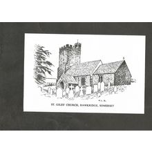 Postcard Somerset Hawkridge St Giles Church