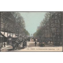 Boulevard des Capucines, Paris, 1906 - Malcuit CPA CM134
