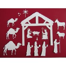 18 x Tattered Lace Die Cuts Nativity Scene