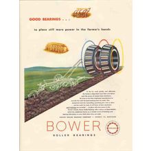bower roller bearing company 1947 place more power farmer vintage ad