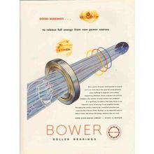 bower roller bearing company 1947 release full energy power vintage ad
