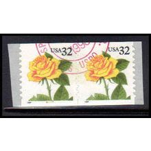 Used 3054 32c Yellow Rose Very Fine CNP Left 6677 PA1912